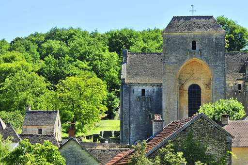 The abbey of St Amand de Coly in Dordogne