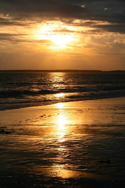 Sunset on the beach in Longeville-sur-Mer Sunset on the beach in Longeville-sur-Mer