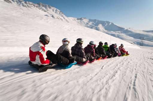 Pistes de luges en groupe à St François Longchamp avec Goélia ©albanpernet Pistes de luges en groupe à St François Longchamp avec Goélia ©albanpernet
