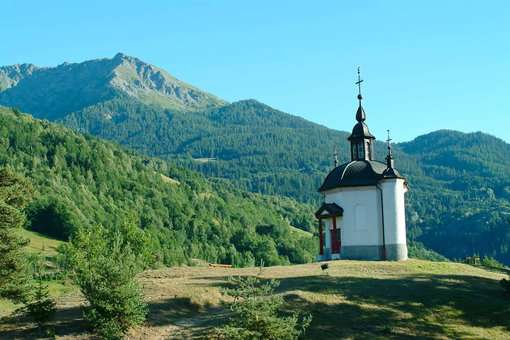 Landscape of the region of Montchavin-la-Plagne, in the Northern Alps Landscape of the region of Montchavin-la-Plagne, in the Northern Alps