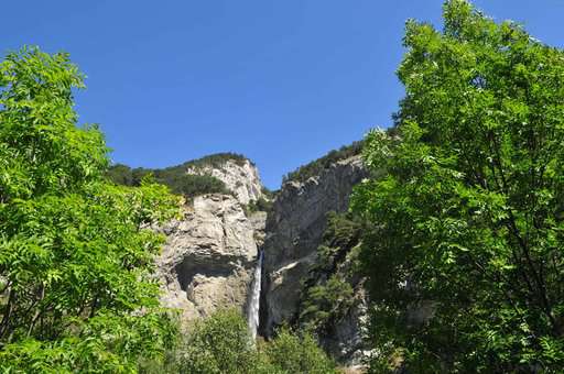 Waterfall in the Aussois region, in the Northern Alps