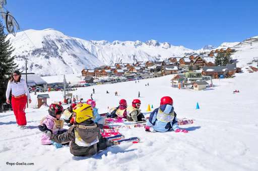French Ski School in the resort of St Jean d'Arves in the Northern Alps