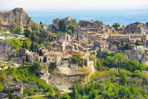 Medieval village of Baux de Provence near Mouriès