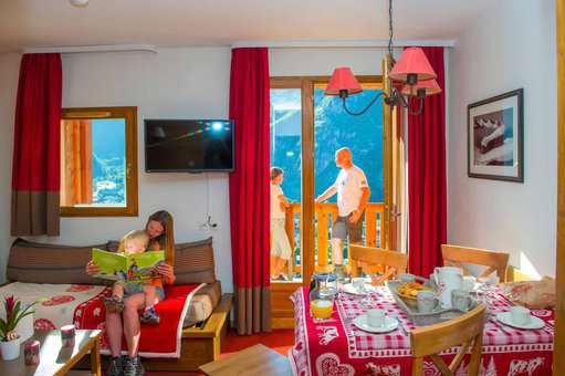 Example of a view of an accommodation in the holiday residence Goélia Les Chalets Valoria in Valloire
