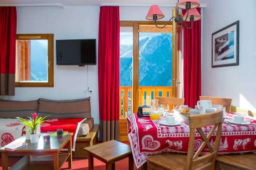 Example of a view of an accommodation in the holiday residence Goélia Les Chalets Valoria in Valloire