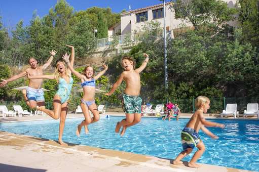 Swimming pool of the residence of vacations Les Jardins d'Azur in St Raphaël