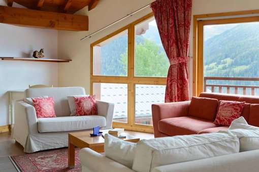 Exemple d'intérieur de la résidence de vacances Les Chalets des Deux Domaines à Peisey Vallandry, dans les Alpes du Nord