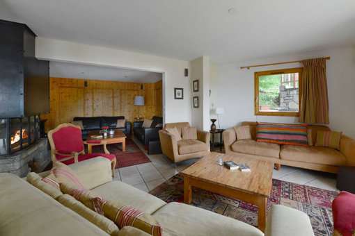 Example of the interior of Les Chalets des Deux Domaines holiday residence in Peisey Vallandry, in the Northern Alps