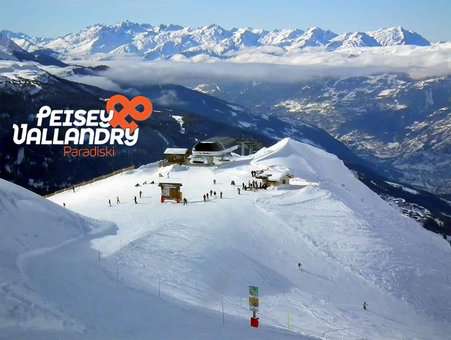 Domaine skiable à Peisey Vallandry, dans les Alpes du Nord © OT Peisey Vallandry