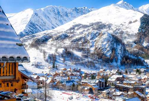 Ski resort of Valloire in the Northern Alps
