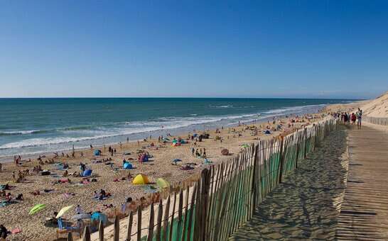 Beaches of the seaside resort of Hourtin in Aquitaine Basque Country