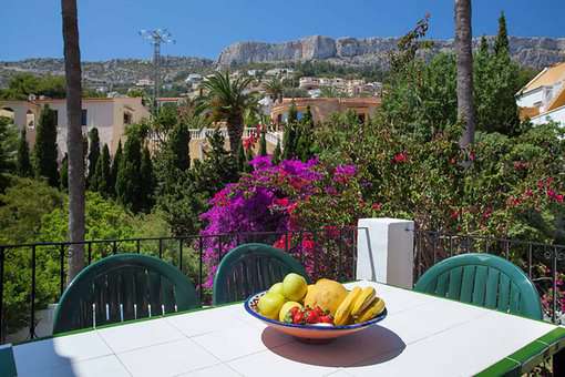 Exemple de terrasse de la résidence de vacances Sunsea Village à Calpe, sur la Costa Blanca, en Espagne