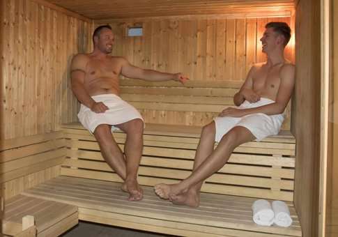 Sauna de la résidence de vacances Les Hauts de Preclaux aux Orres dans les Alpes du Sud