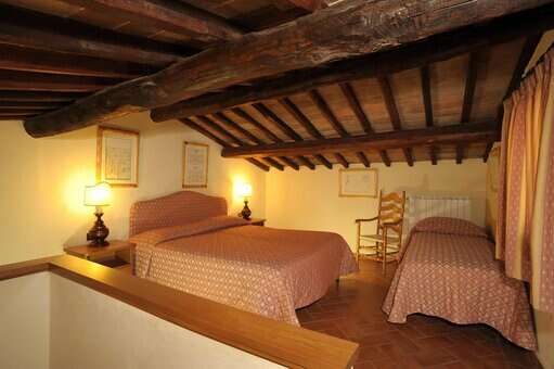 Exemple de chambre de la résidence de vacances Fattoria Degli Usignoli à San Donato in Fronzano, en Toscane, en Italie