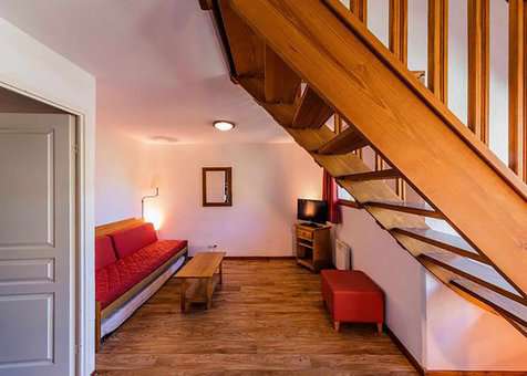 Exemple d'intérieur d'un appartement 3 pièces 8/10 personnes de la résidence de vacances Etoiles d'Orion à Orcières, dans les Hautes-Alpes
