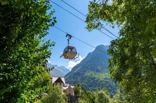 Example of a cable car near Grenoble in summer