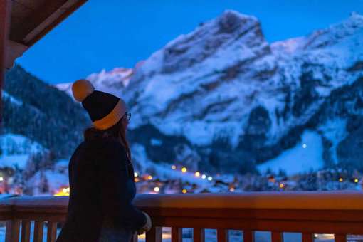 Exemple de vue d'un balcon de la résidence de vacances Le Blanchot à Pralognan la Vanoise