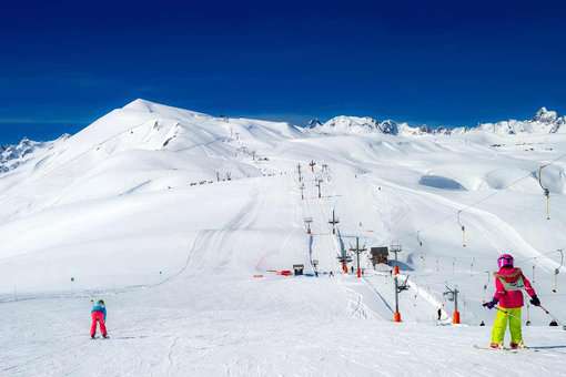 Paysage des pistes de ski du Corbier sur le domaine des Sybelles
