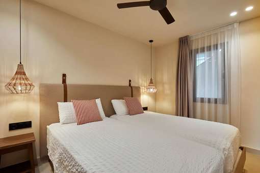 Exemple de chambre de la résidence Pola Giverola Resort à Tossa de Mar en Espagne
