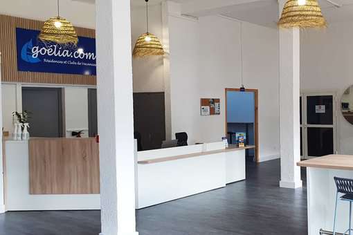 Renovated reception of the Goélia Le Grand Bleu holiday residence in Port-Barcarès