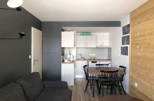Exemple d'intérieur de la résidence de vacances Les Balcons du Soleil à Peyragudes dans les Pyrénées