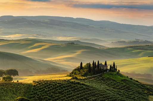 Exemple de paysage toscan en Italie