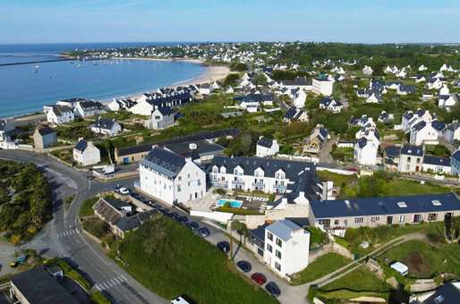 Vue aérienne de la résidence de vacances Goélia An Douar à Audierne