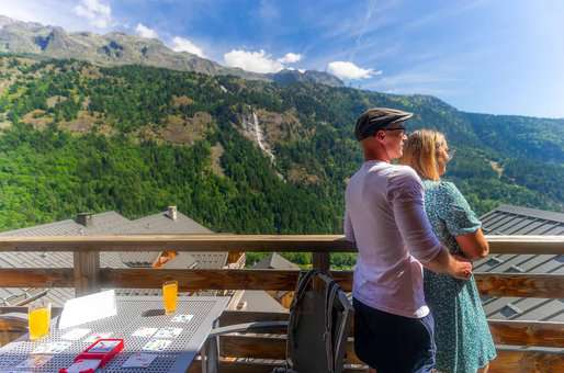 Example of a view from the Goélia Le Crystal holiday residence in Vaujany