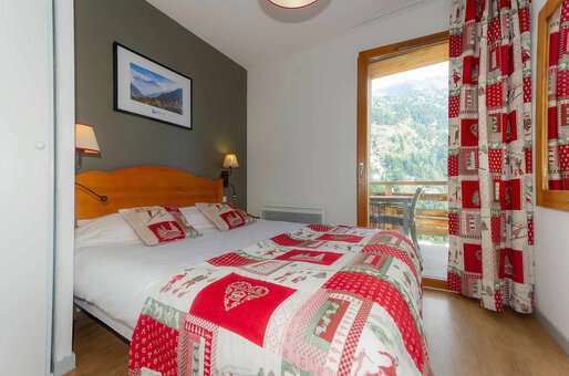 Exemple de chambre de la résidence de vacances Goélia Le Crystal à Vaujany