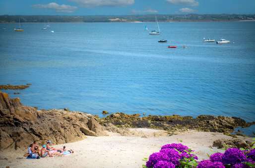 Exemple de plage à Fouesnant en Bretagne