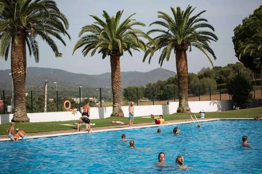 Piscine du camping international de Palamos sur la Costa Brava en Espagne