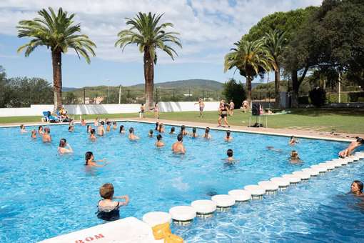 Piscine du camping international de Palamos sur la Costa Brava en Espagne