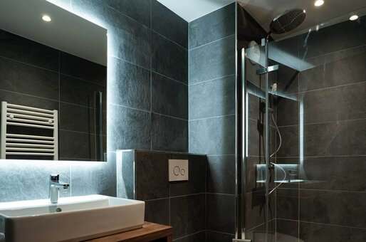Exemple d'une salle de bain de la résidence de vacances L'Ecrin d'Argent à Valmorel