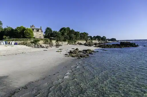 Exemple de plage à Fouesnant en Bretagne