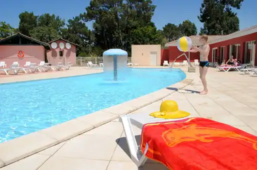 Outdoor swimming pools at the Goélia Les Rives de St Brice holiday residence in Arès, near Arcachon Bay