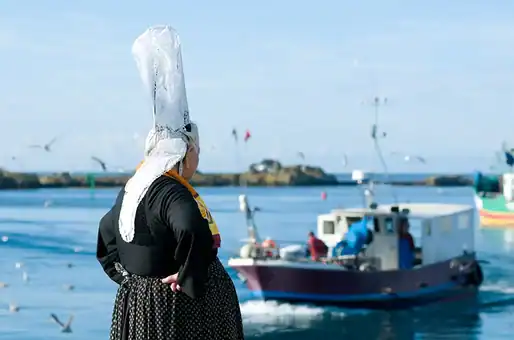 Example of traditional Breton dress alos known as " La Bigoudène"