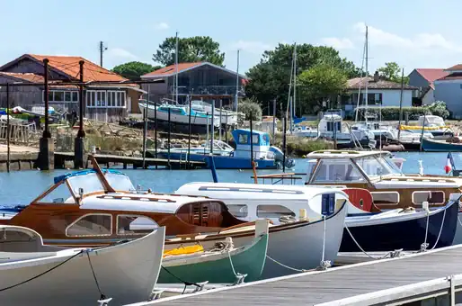View on Arcachon basin port