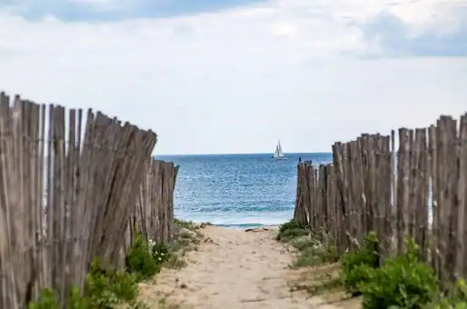 Plage de sable d'Agde accessible au départ de la résidence Goélia Cap d'Agde