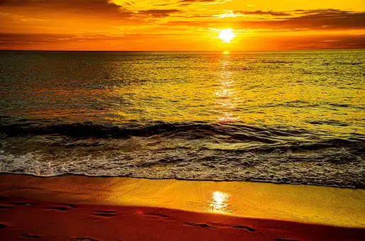 Sunset in Moliets