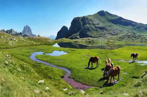 Example of Pyrenean landscape near Ax-Les-Thermes