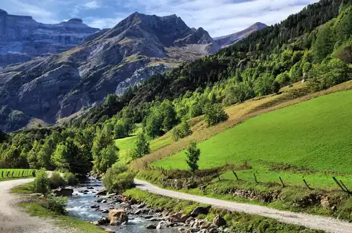 Example of Pyrenean landscape near Ax-Les-Thermes