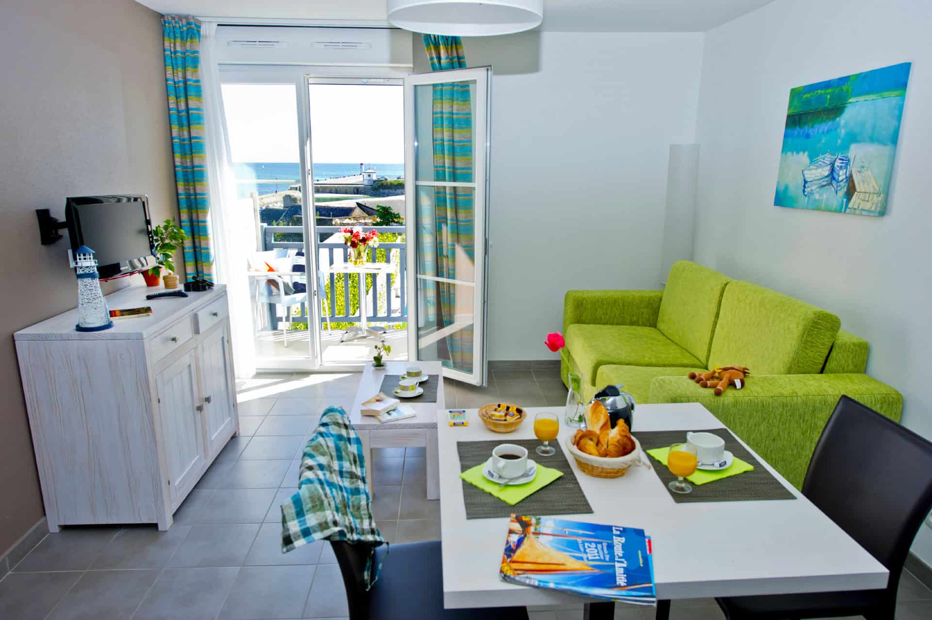 Exemple de salon dans la résidence de vacances Goélia An Douar à Audierne Exemple de salon dans la résidence de vacances Goélia An Douar à Audierne