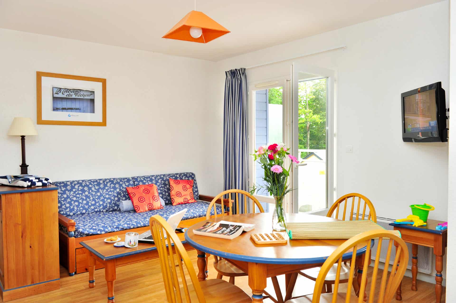 Salon d'un appartement de la résidence de vacances Goélia Résidence du Golf à Carantec Salon d'un appartement de la résidence de vacances Goélia Résidence du Golf à Carantec