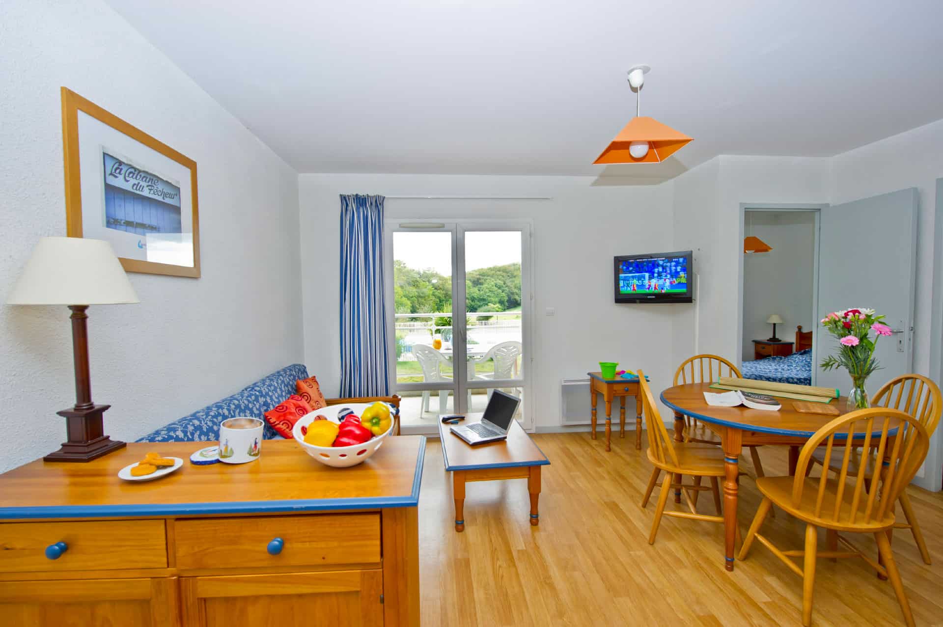 Salon d'un appartement de la résidence de vacances Goélia Résidence du Golf à Carantec Salon d'un appartement de la résidence de vacances Goélia Résidence du Golf à Carantec