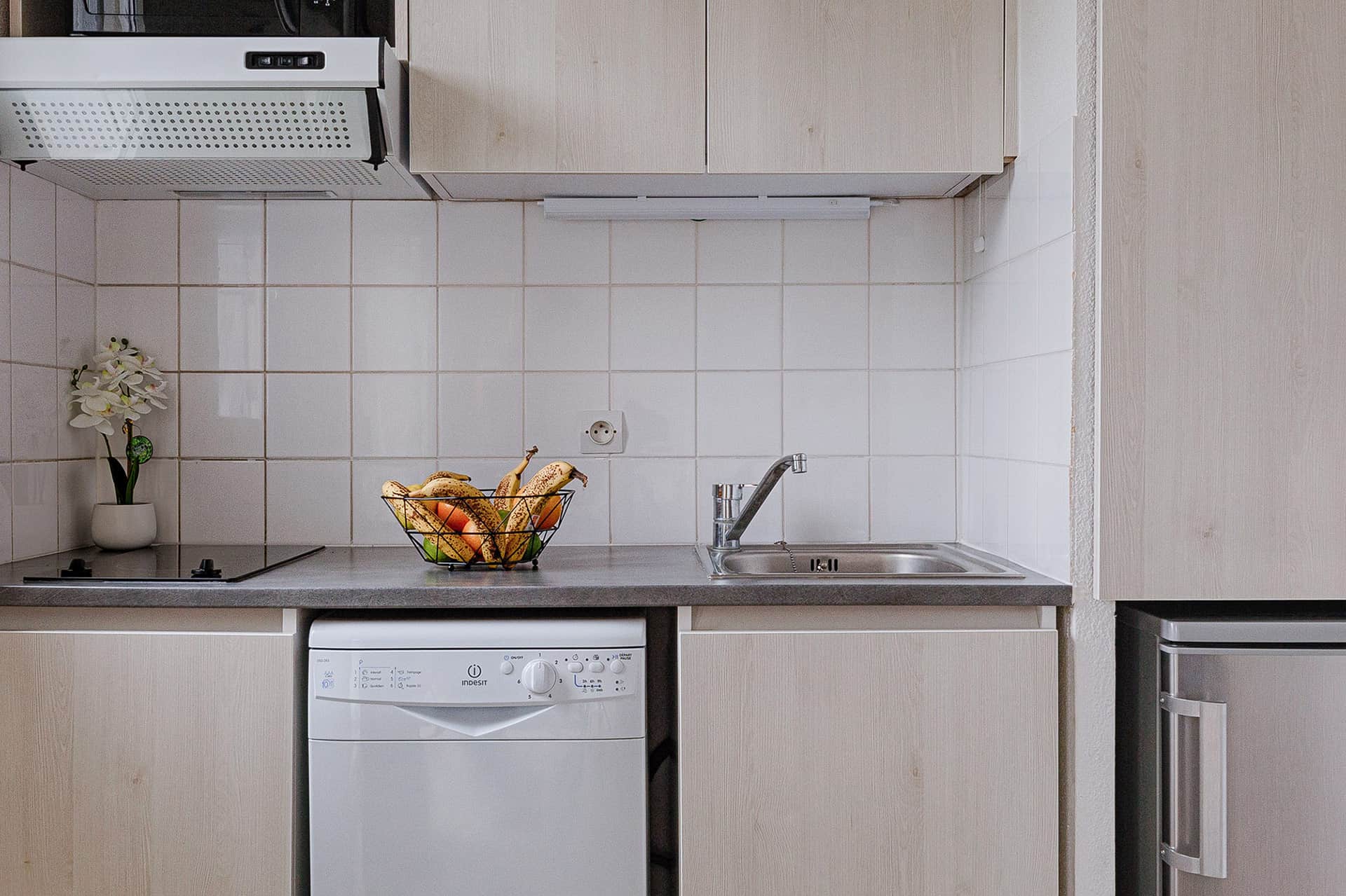 Exemple de cuisine d'un appartement de la résidence Goélia Green Panorama à Cabourg Exemple de cuisine d'un appartement de la résidence Goélia Green Panorama à Cabourg