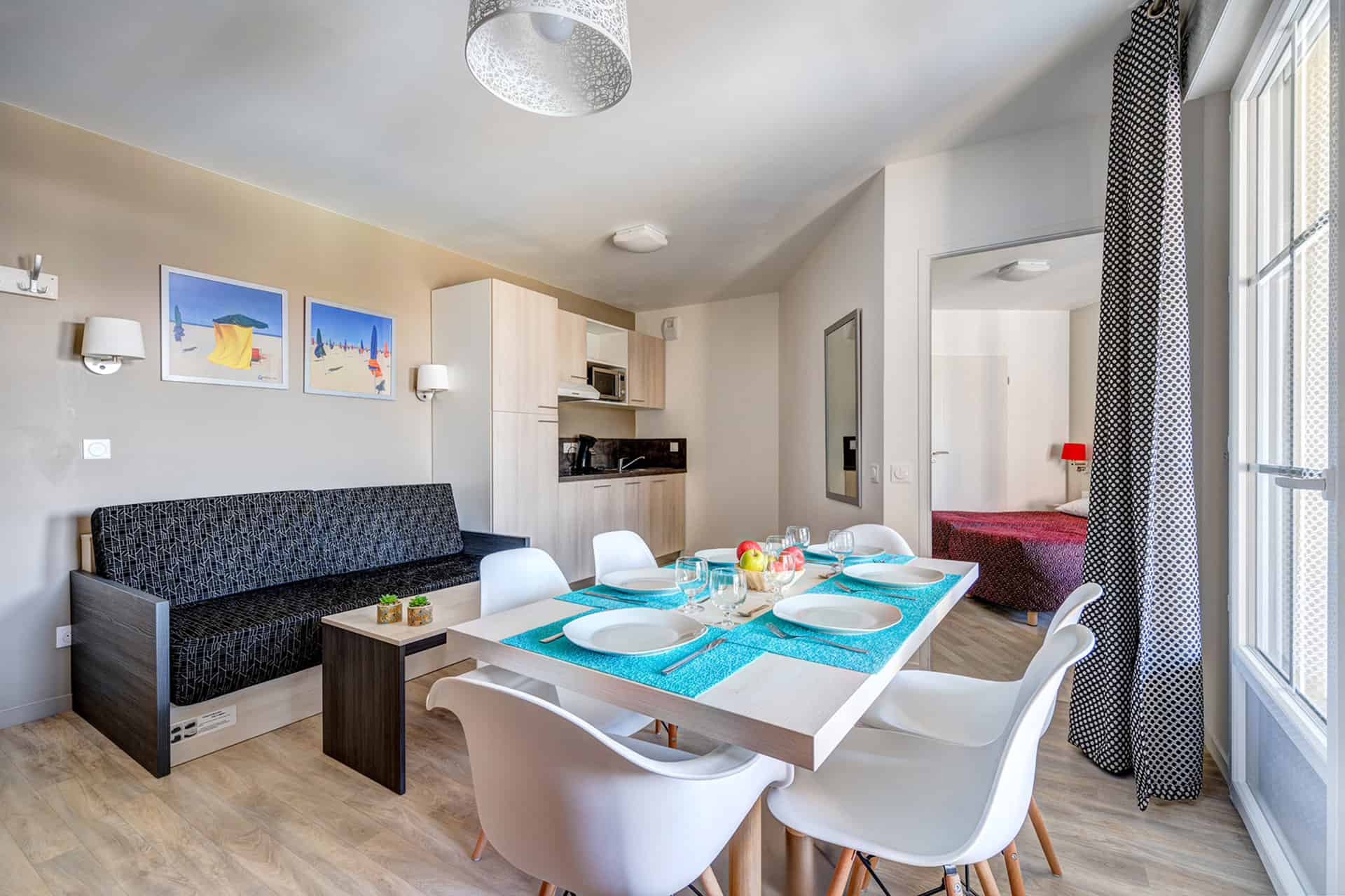 Exemple d'appartement de la résidence de vacances Goélia Le Victoria à Blonville sur Mer Exemple d'appartement de la résidence de vacances Goélia Le Victoria à Blonville sur Mer