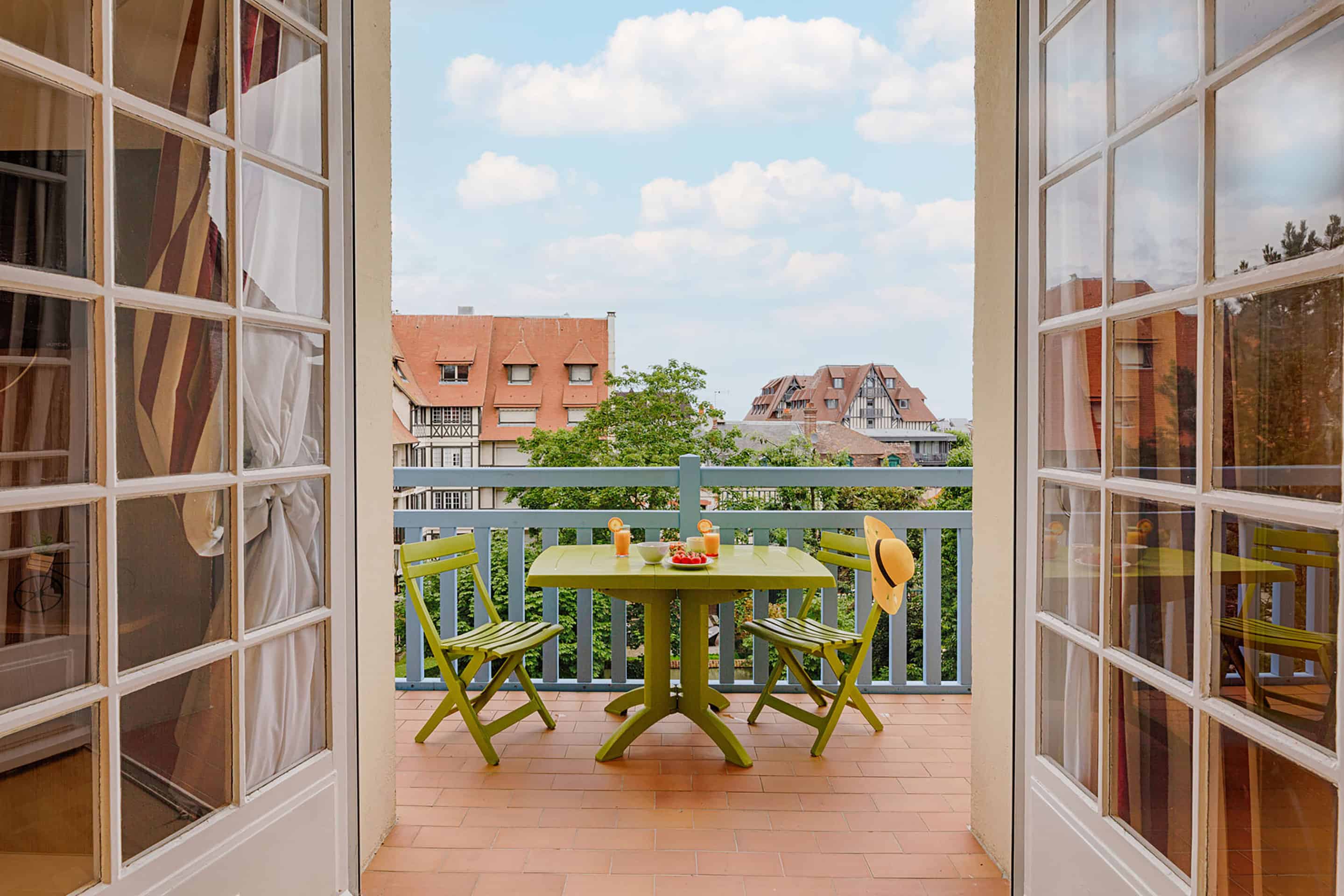 Balcony at the Goélia Le Castel Normand holiday residence in Deauville Balcony at the Goélia Le Castel Normand holiday residence in Deauville