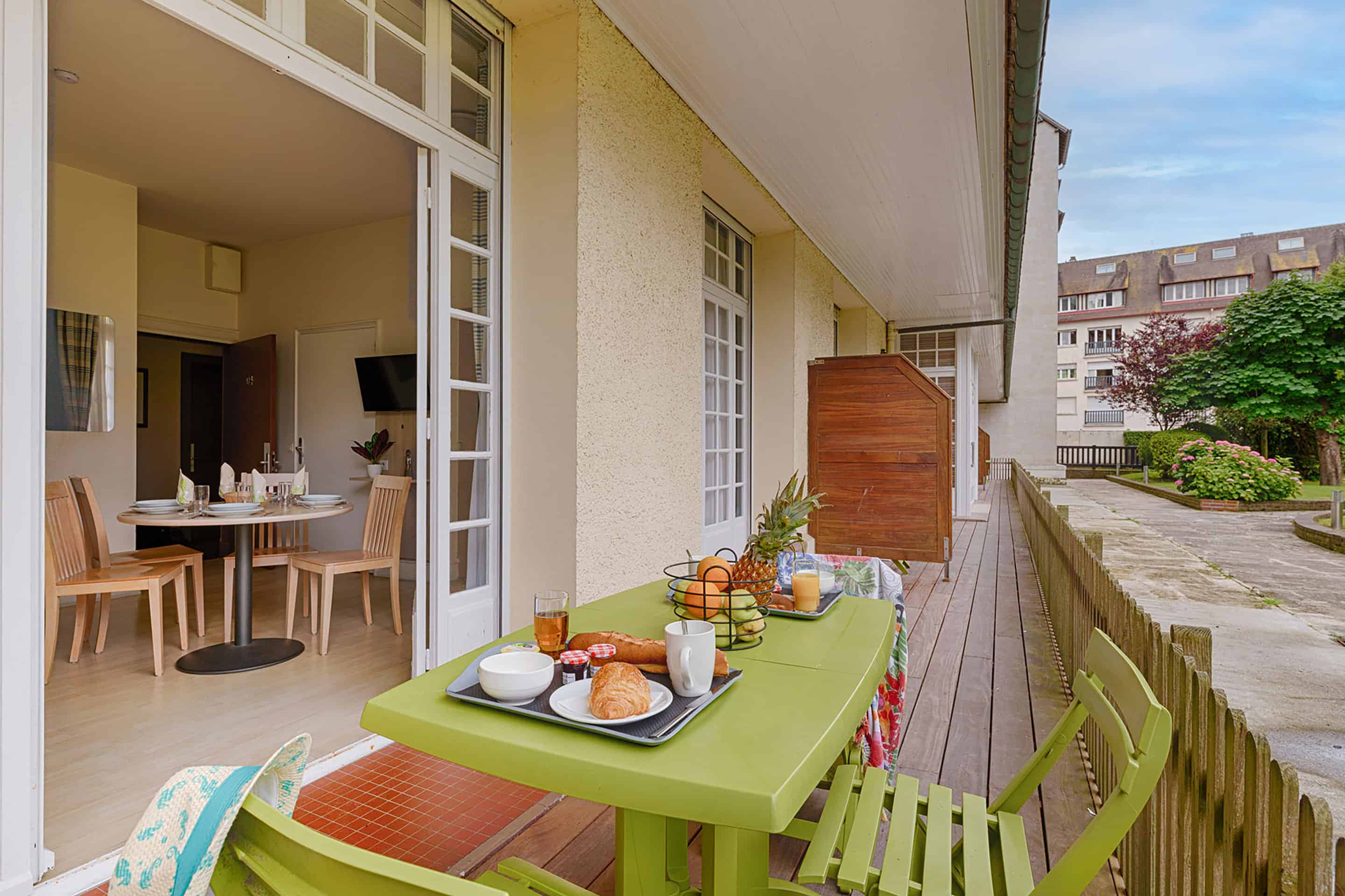 Balcony at the Goélia Le Castel Normand holiday residence in Deauville Balcony at the Goélia Le Castel Normand holiday residence in Deauville