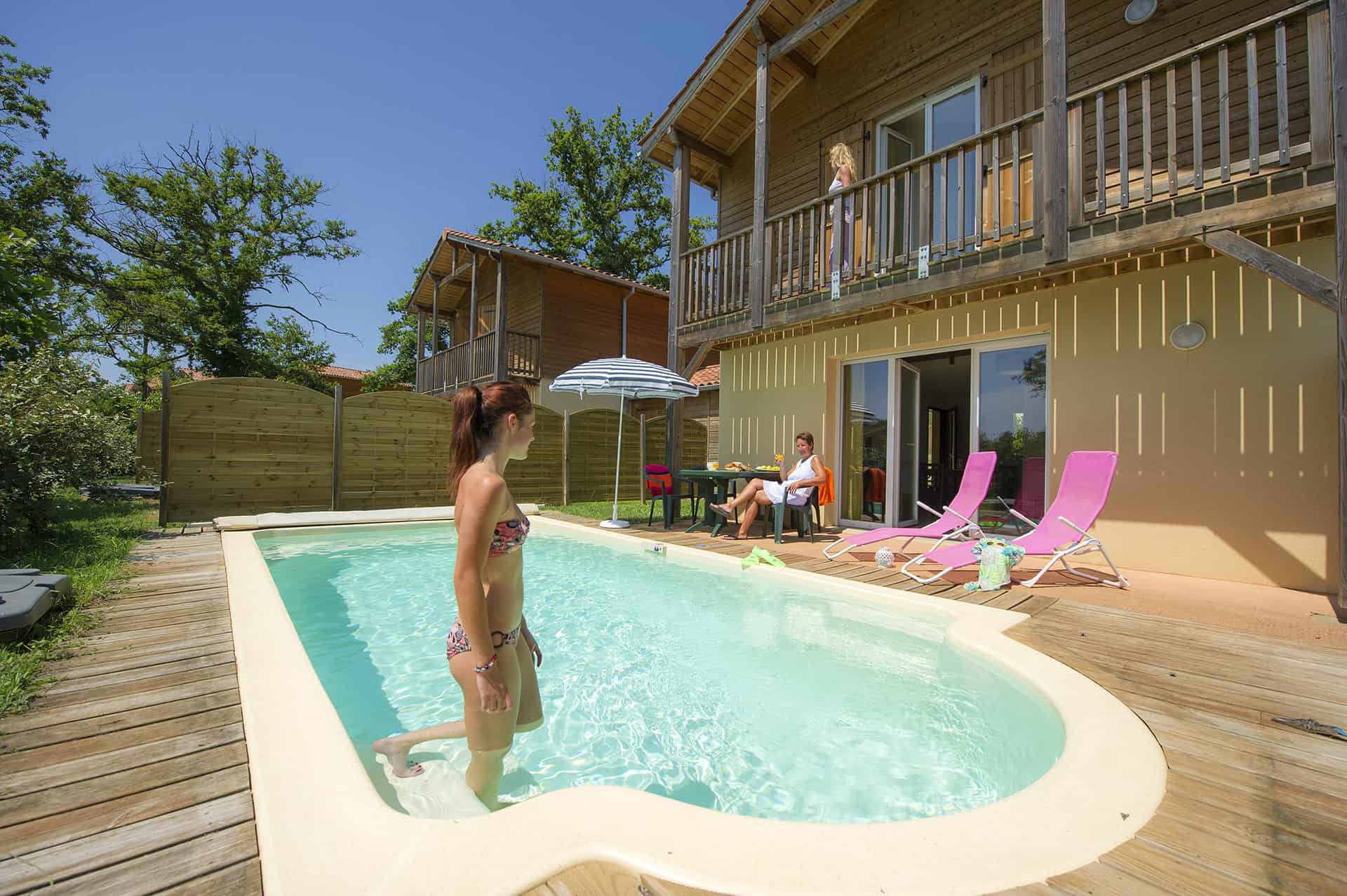 Exemple de villa avec piscine privative de la résidence Goélia Les Maisons du Golf d'Armagnac à Eauze
