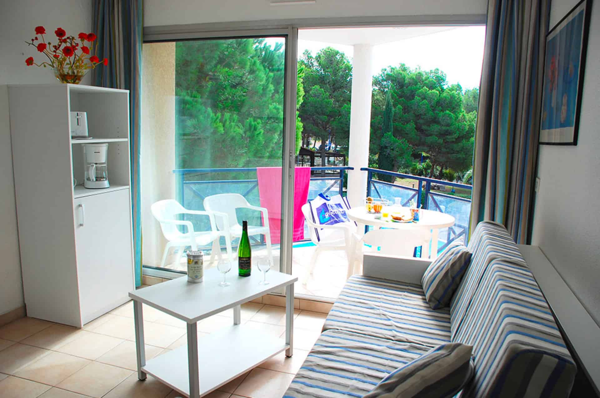 Example of living room at the Arcadius holiday residence in Balaruc-les-Bains Example of living room at the Arcadius holiday residence in Balaruc-les-Bains